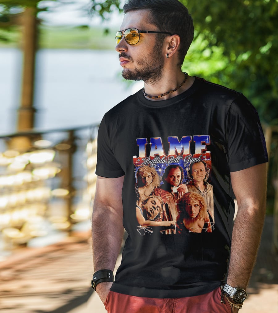Buffalo Bill Gumb Silence Of The Lambs Movie Character Collage T-Shirt
