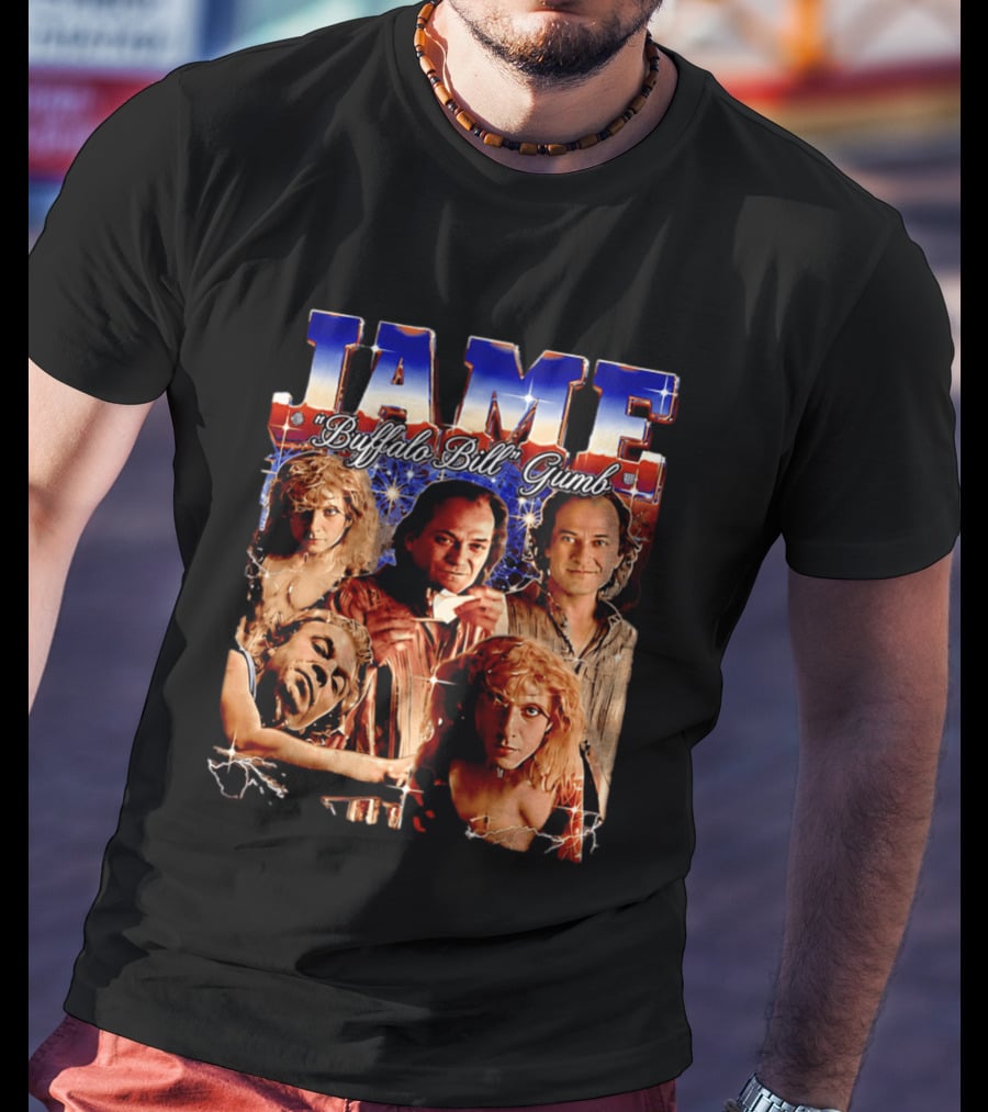 Buffalo Bill Gumb Silence Of The Lambs Movie Character Collage T-Shirt