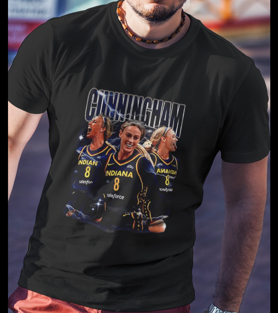 Cunningham 8 Indiana Fever Basketball Salesforce Sports T-Shirt
