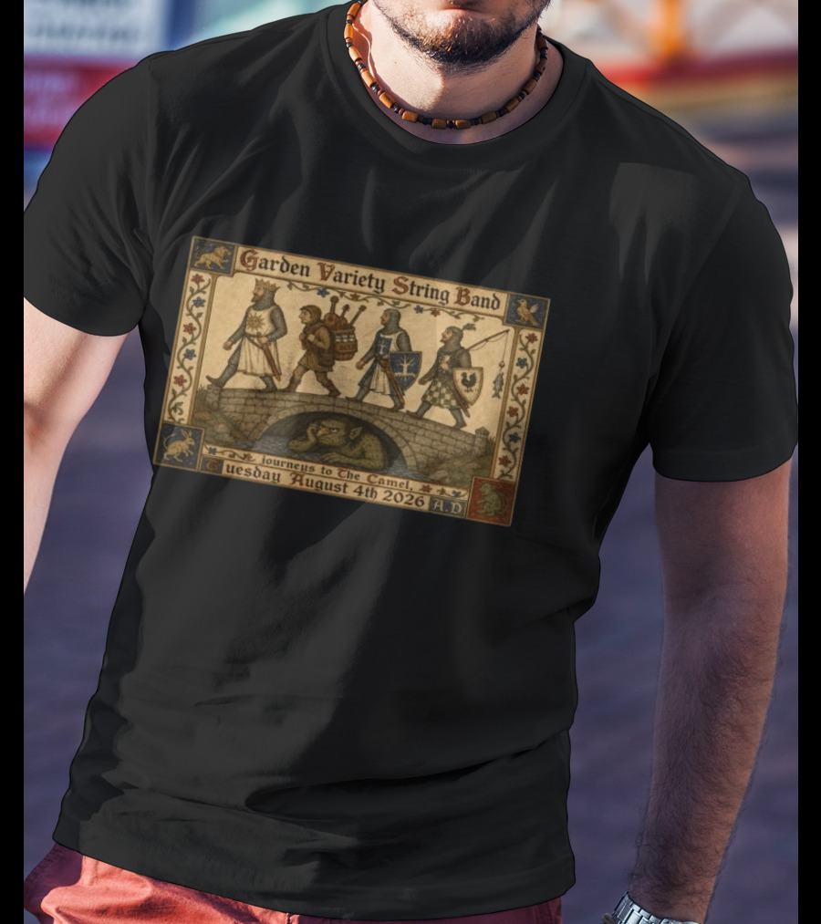 Garden Variety String Band Journeys To The Camel Richmond VA August 4 2026 A.D. T-Shirt