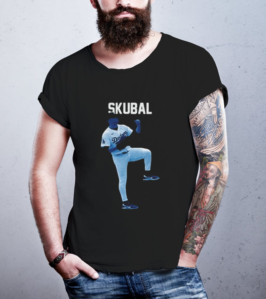 Los Angeles Dodgers Tarik Skubal 29 MLB Baseball 2026 Gradient T-Shirt