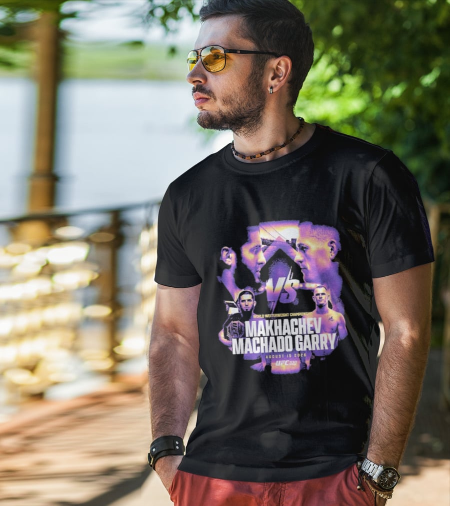 UFC 330 World Welterweight Championship Makhachev Vs Machado Garry August 15 2026 T-Shirt