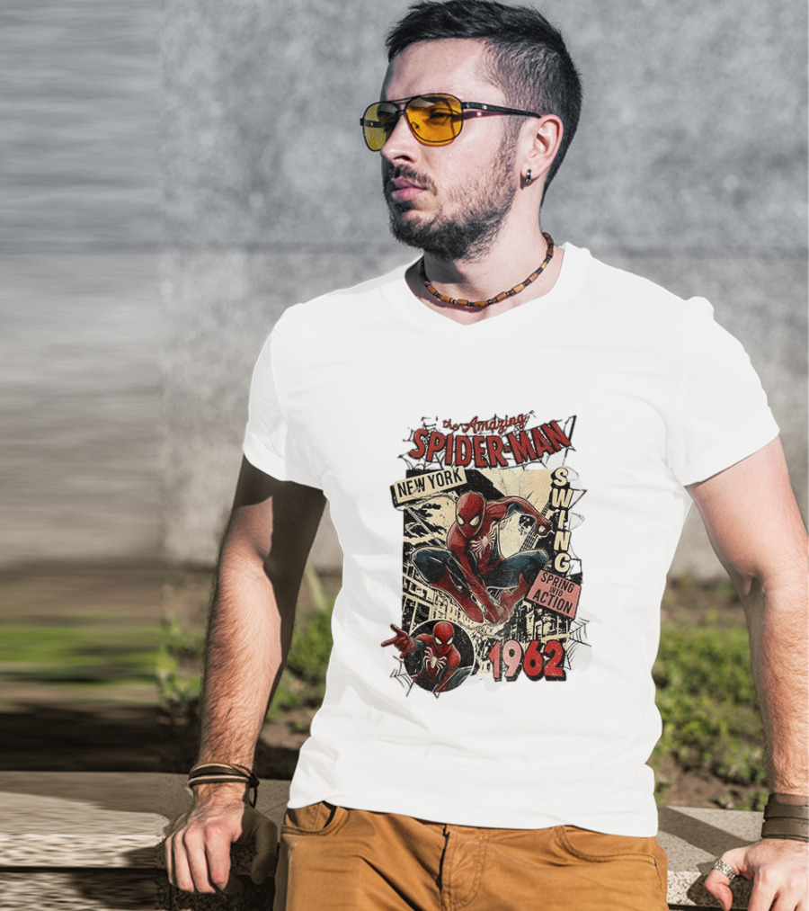 Amazing Spider Man New York Swing Spring Into Action 1962 T-Shirt