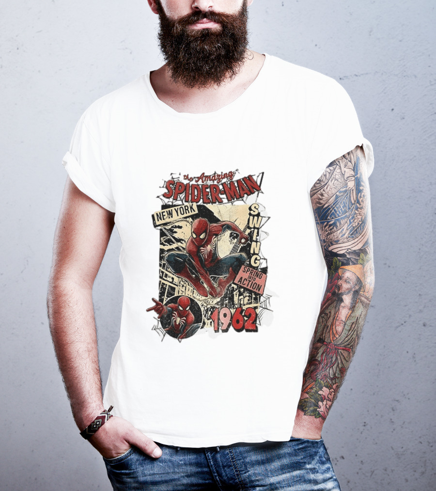Amazing Spider Man New York Swing Spring Into Action 1962 T-Shirt