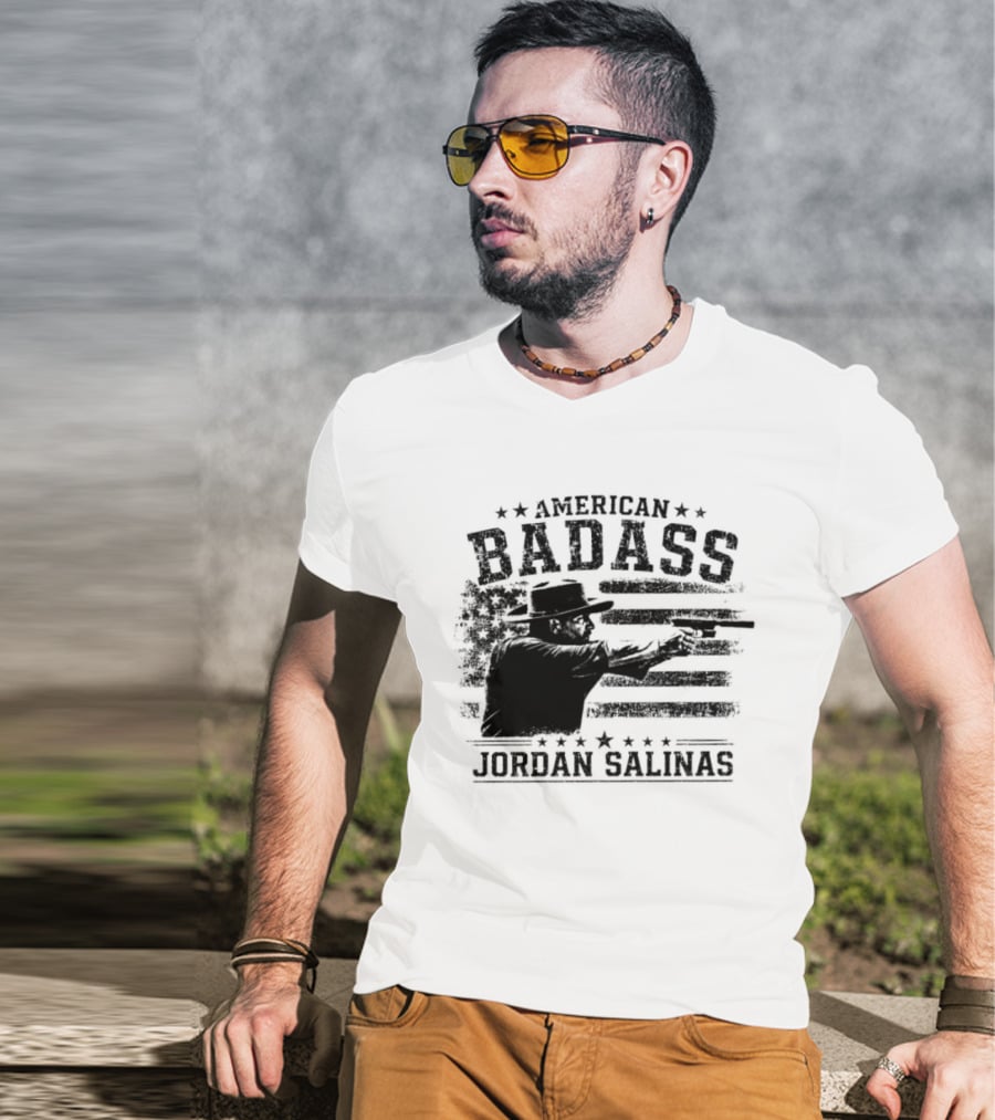 American Badass Jordan Salinas True Patriot USA Flag T-Shirt