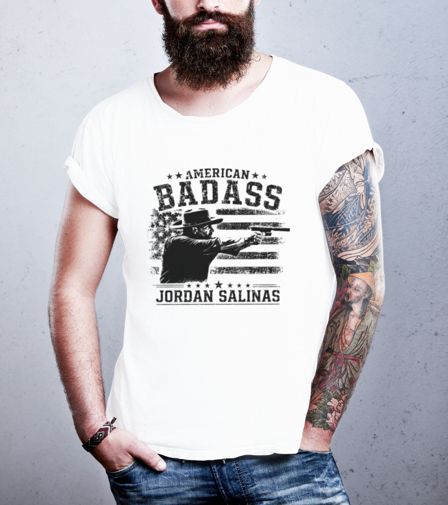 American Badass Jordan Salinas True Patriot USA Flag T-Shirt