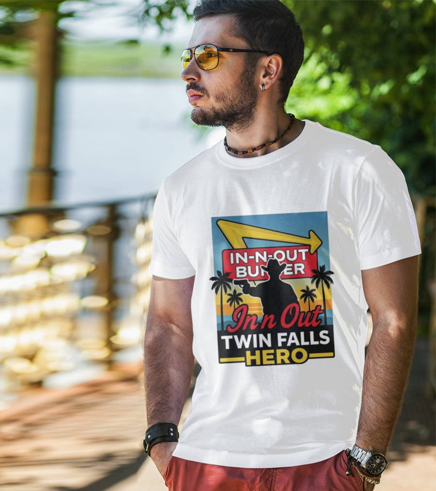 In N Out Burger Twin Falls Hero Retro Western 2026 T-Shirt