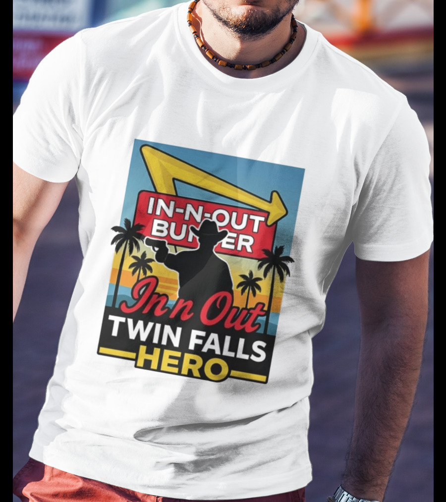 In N Out Burger Twin Falls Hero Retro Western 2026 T-Shirt