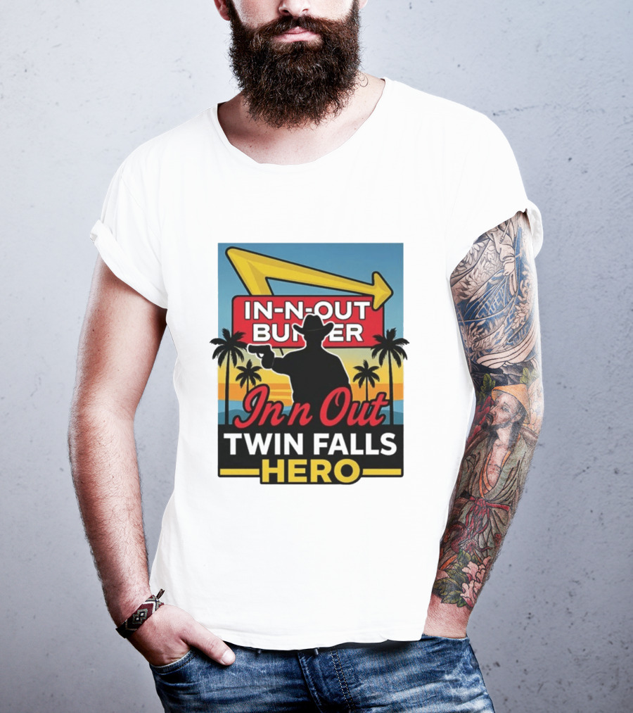 In N Out Burger Twin Falls Hero Retro Western 2026 T-Shirt