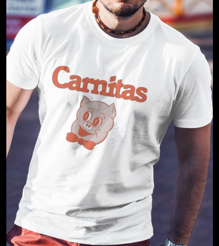 Carnitas Smiling Pig Face Nostalgic Pork T-Shirt
