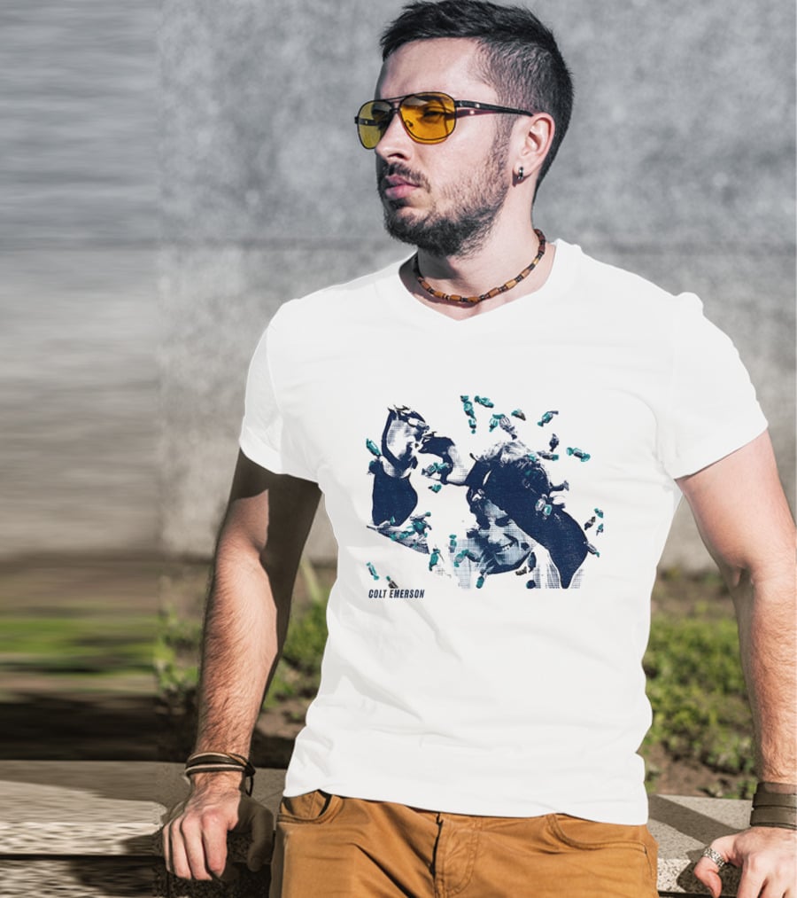 Colt Emerson Walk Off Bubble Gum Bath Mariners Baseball T-Shirt