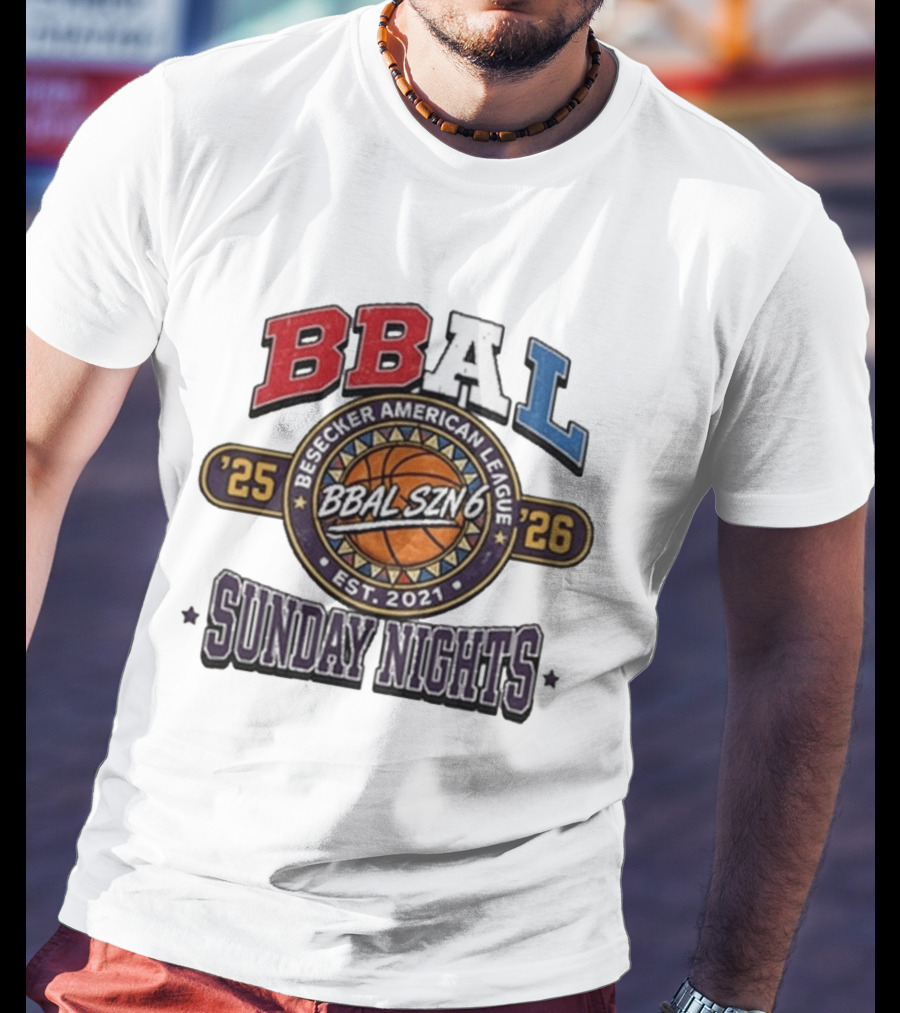 Dave Portnoy Besecker American League BBAL SZN 6 Sunday Nights 2025 2026 T-Shirt