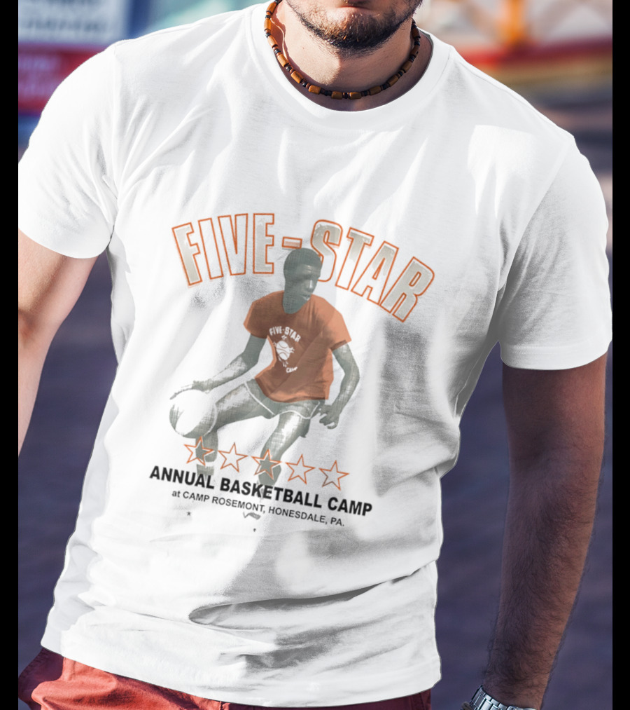 FIVE STAR Annual Basketball Camp At Camp Rosemont Honesdale PA T-Shirt