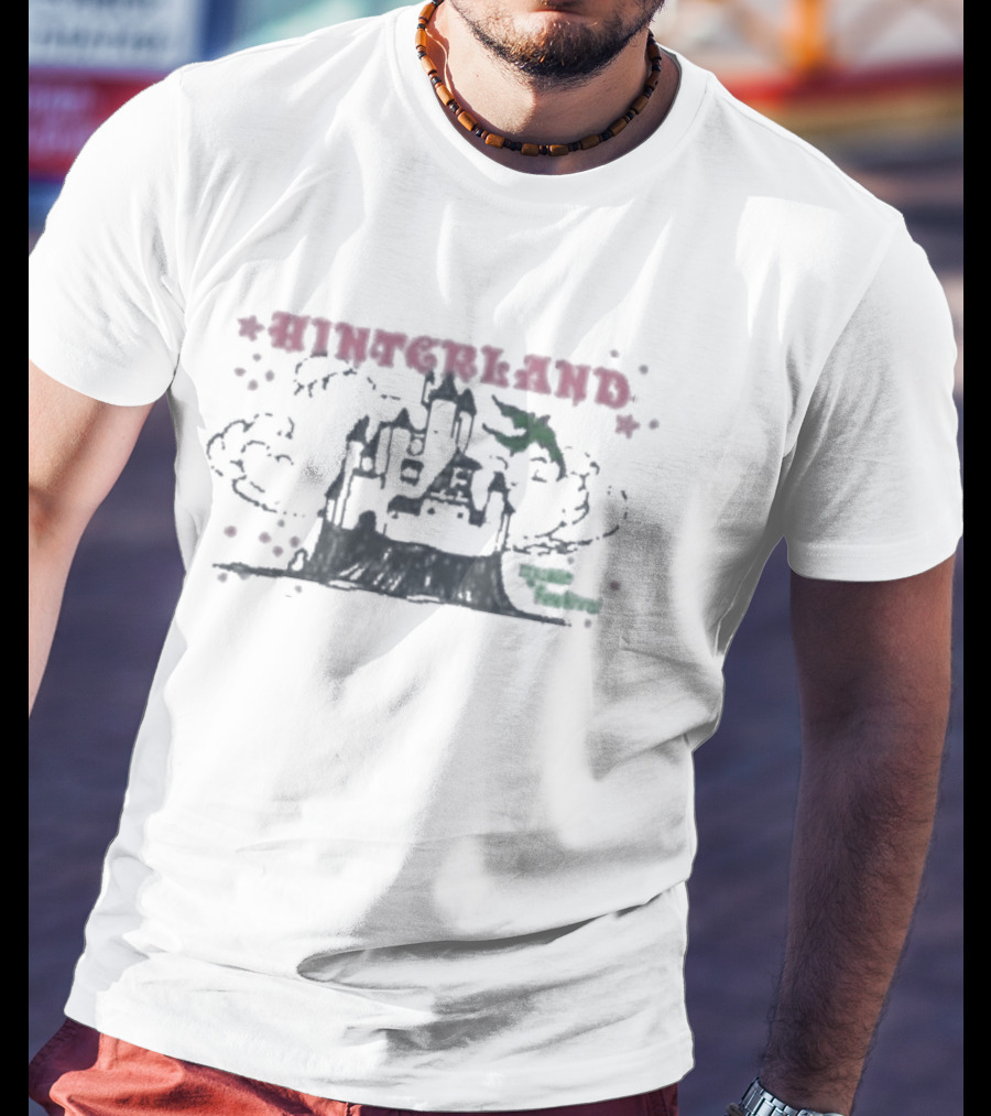 Hinterland Iowa Medieval Castle With Dragon And Clouds T-Shirt