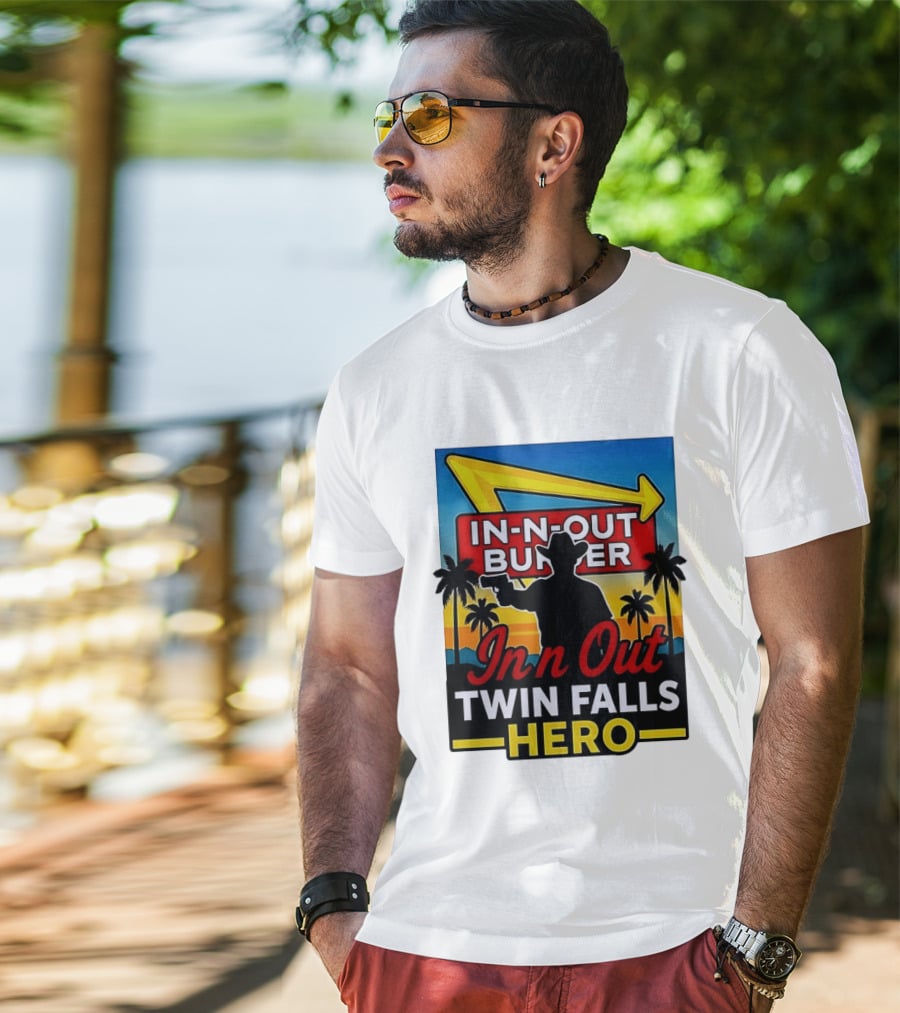 In N Out Burger Twin Falls Hero Western Sunset T-Shirt