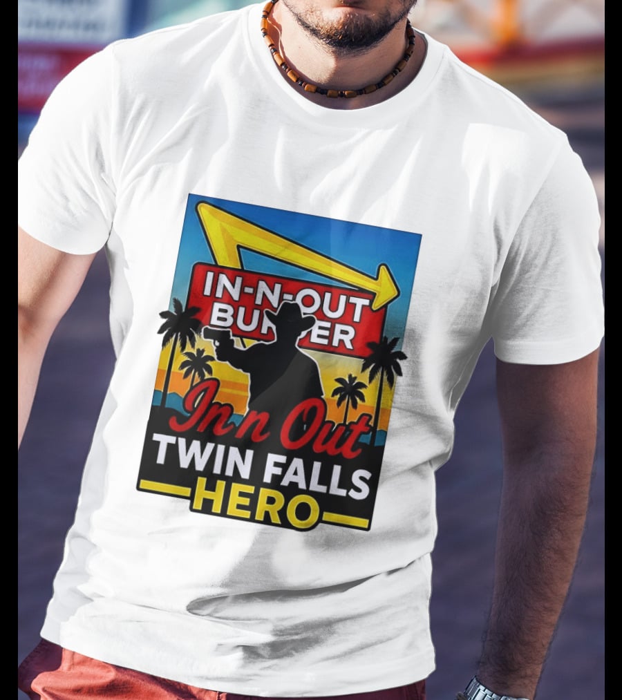 In N Out Burger Twin Falls Hero Western Sunset T-Shirt