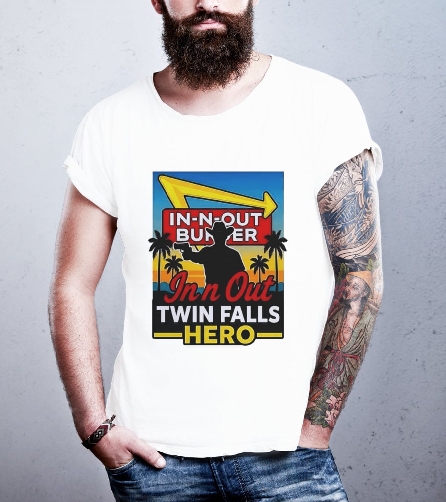 In N Out Burger Twin Falls Hero Western Sunset T-Shirt