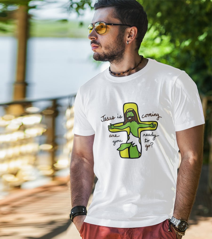 Jesus Is Coming Are You Ready To Go Cross Doodle T-Shirt