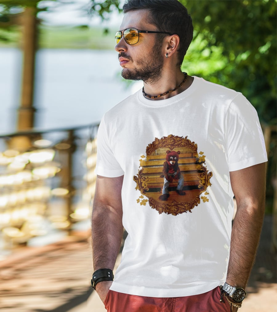 Kanye West The College Dropout Bear Seated In Ornate Frame T-Shirt