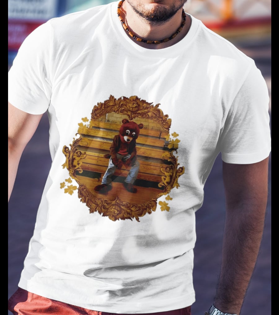 Kanye West The College Dropout Bear Seated In Ornate Frame T-Shirt