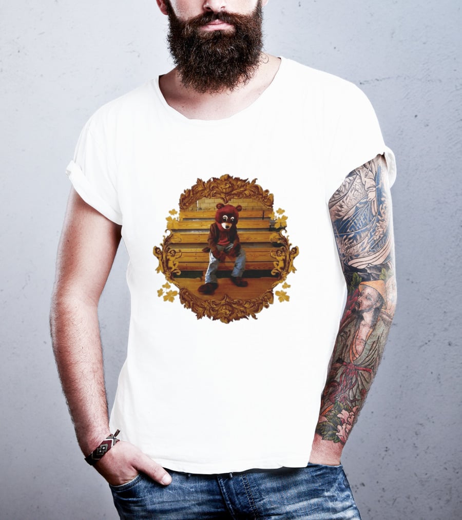 Kanye West The College Dropout Bear Seated In Ornate Frame T-Shirt