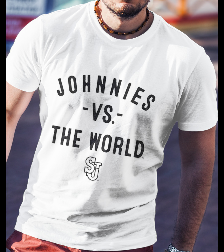 Johnnies Vs. The World SJ St. John's Red Storm Football 2026 T-Shirt