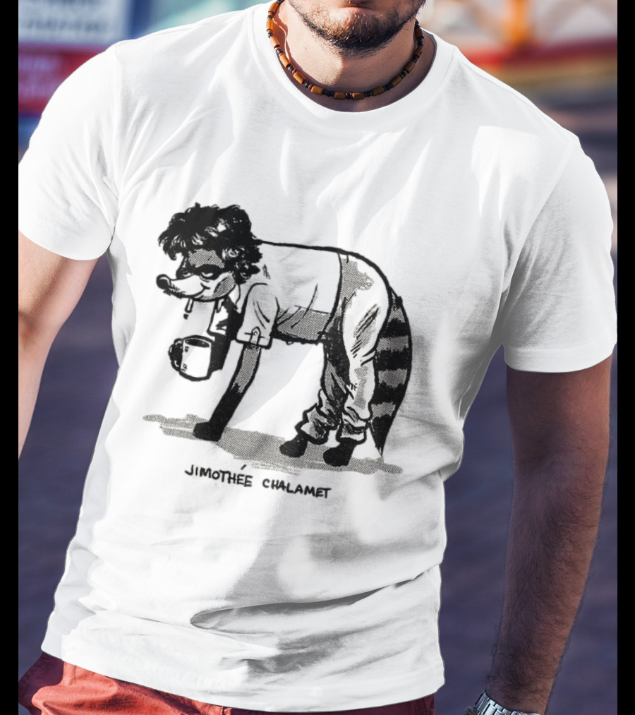 Timothée Chalamet Jimothy Raccoon 2026 Crossover Meme T-Shirt