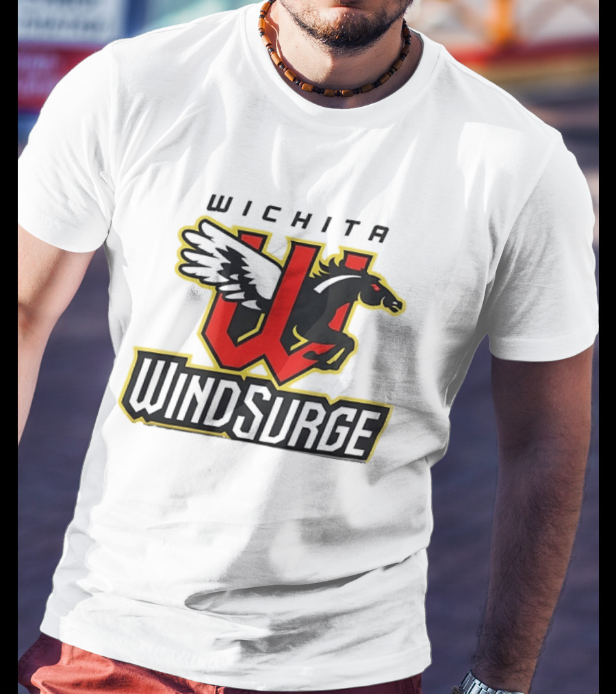 Wichita Wind Surge Black Pegasus Red W T-Shirt