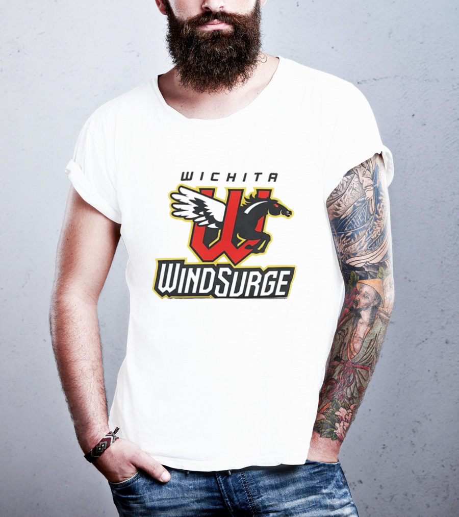 Wichita Wind Surge Black Pegasus Red W T-Shirt