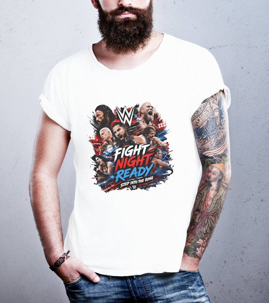 WWE Fight Night Ready Step Into The Ring SummerSlam Superstars T-Shirt