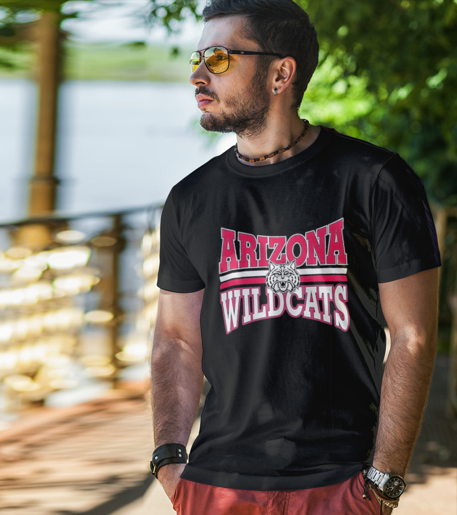 Arizona Wildcats NCAA Head Red White Stripes T-Shirt