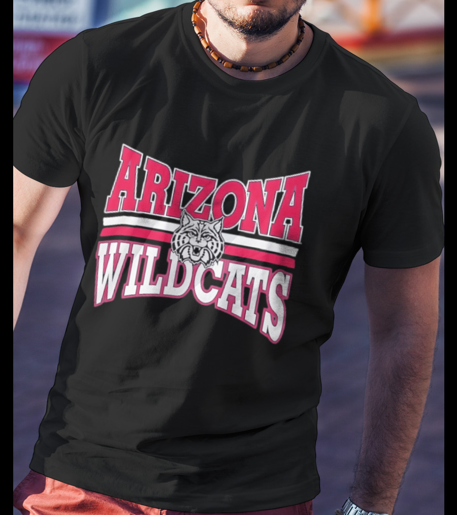 Arizona Wildcats NCAA Head Red White Stripes T-Shirt