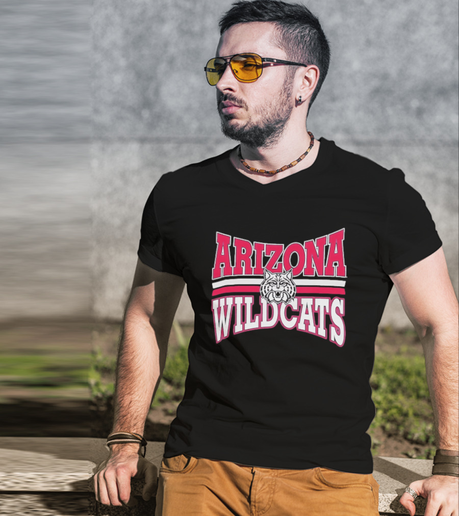Arizona Wildcats NCAA Head Red White Stripes T-Shirt