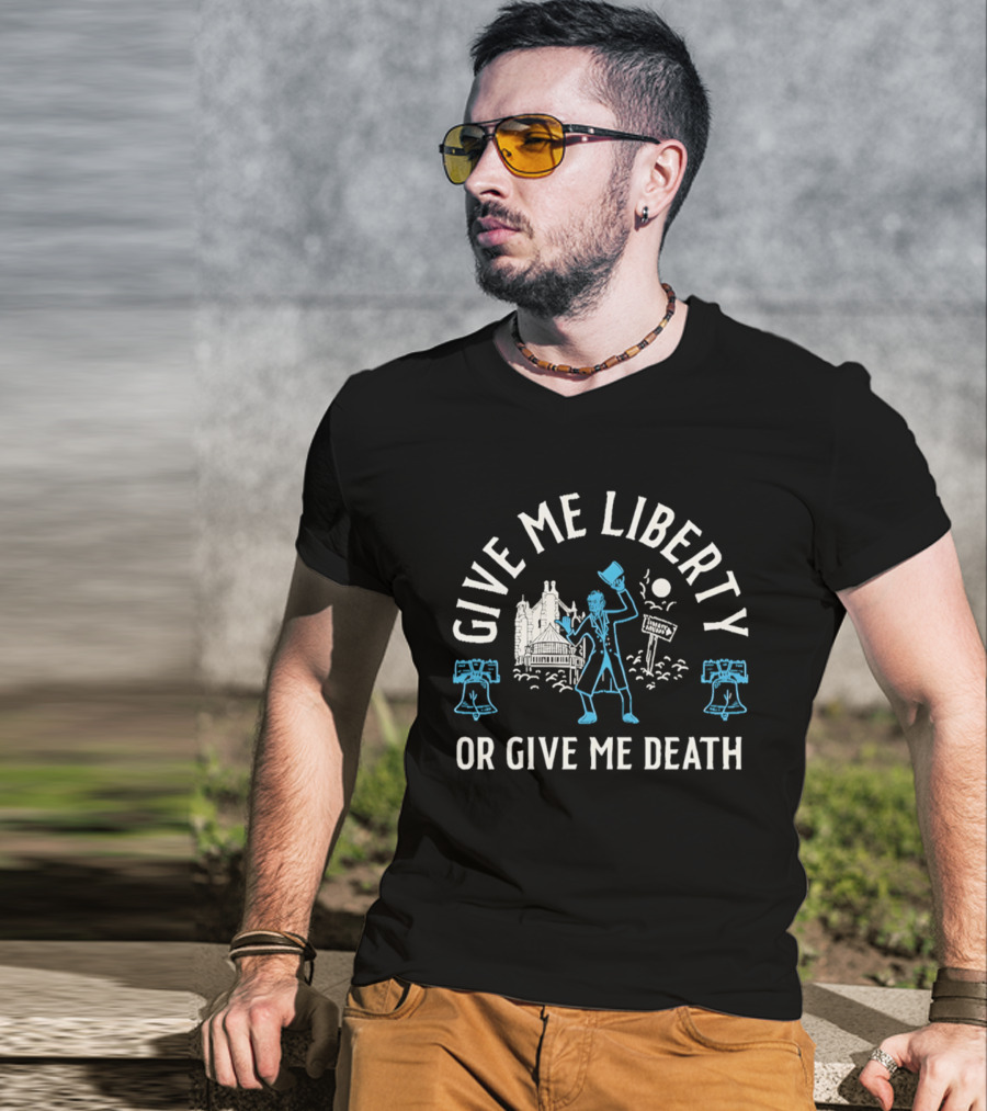 Give Me Liberty Or Give Me Death Abraham Lincoln Liberty Square Historic T-Shirt