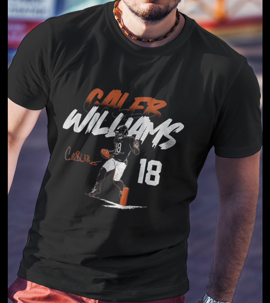 Caleb Williams Chicago Football Number 18 Pose Player T-Shirt
