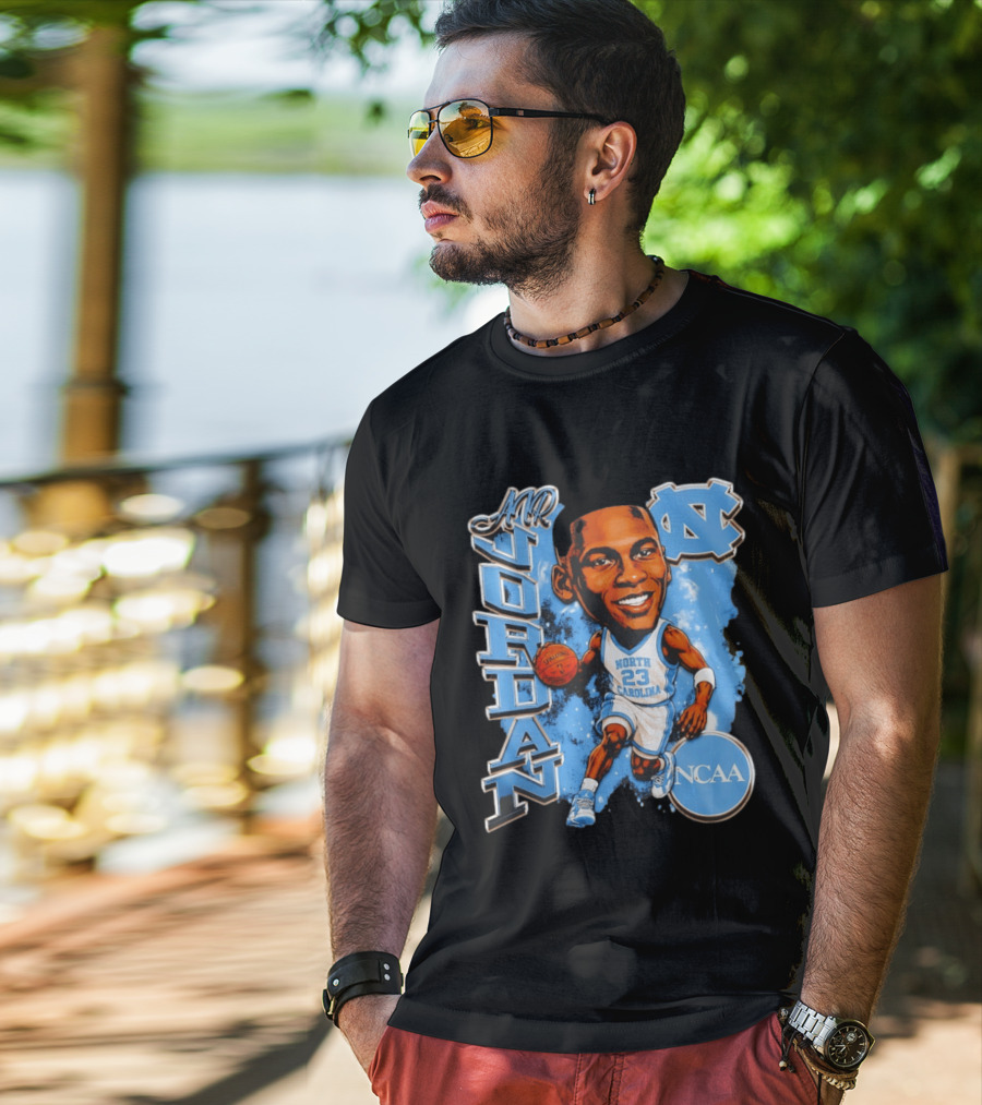 Mr Jordan North Carolina Tar Heels NCAA Basketball 23 T-Shirt