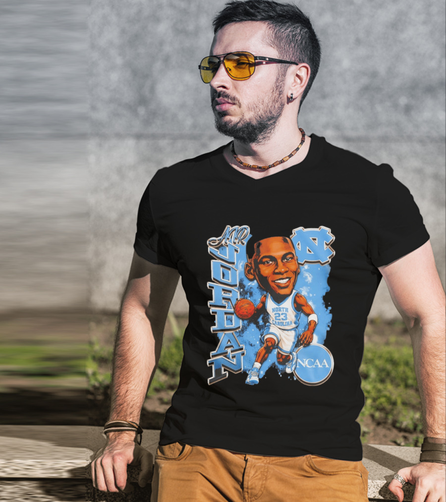 Mr Jordan North Carolina Tar Heels NCAA Basketball 23 T-Shirt