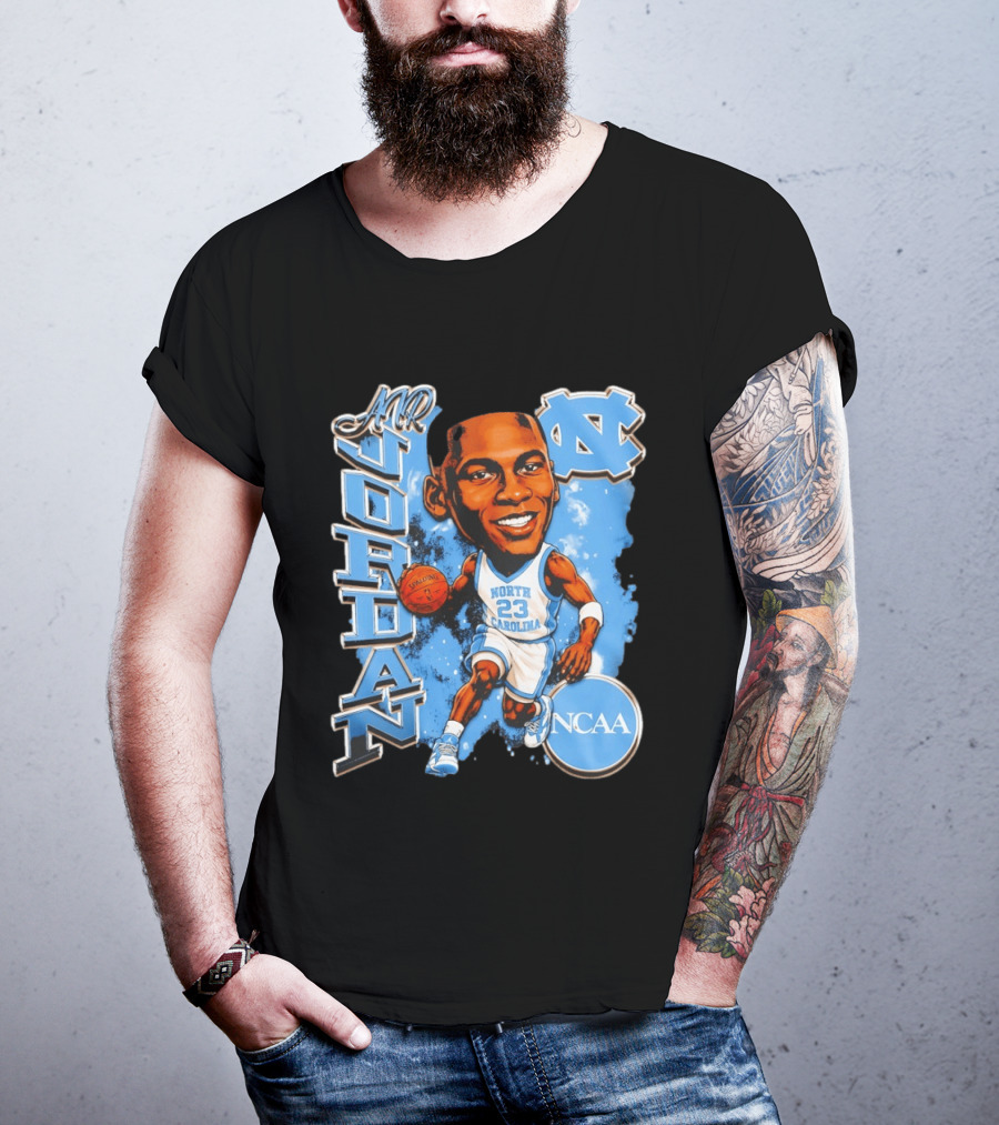 Mr Jordan North Carolina Tar Heels NCAA Basketball 23 T-Shirt