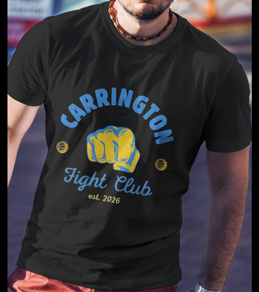Carrington Fight Club Est 2026 Fist Basketball T-Shirt
