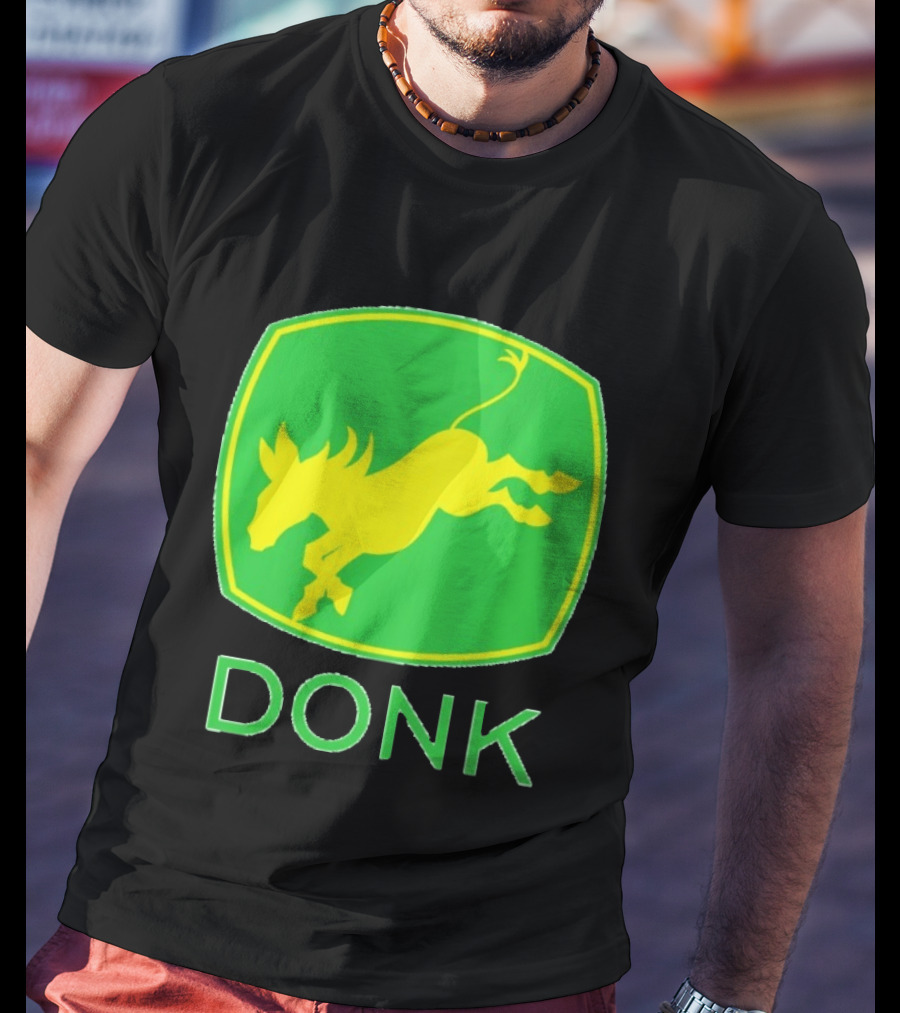Donk Green And Yellow Farming Donkey T-Shirt