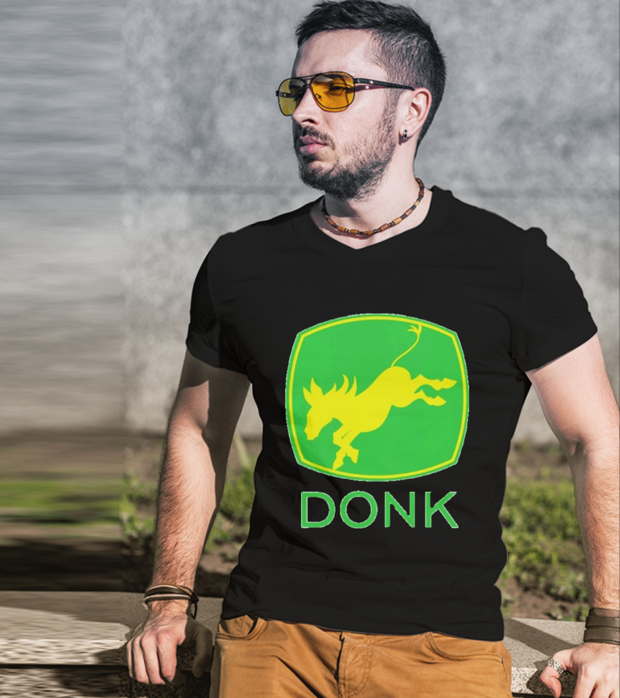 Donk Green And Yellow Farming Donkey T-Shirt
