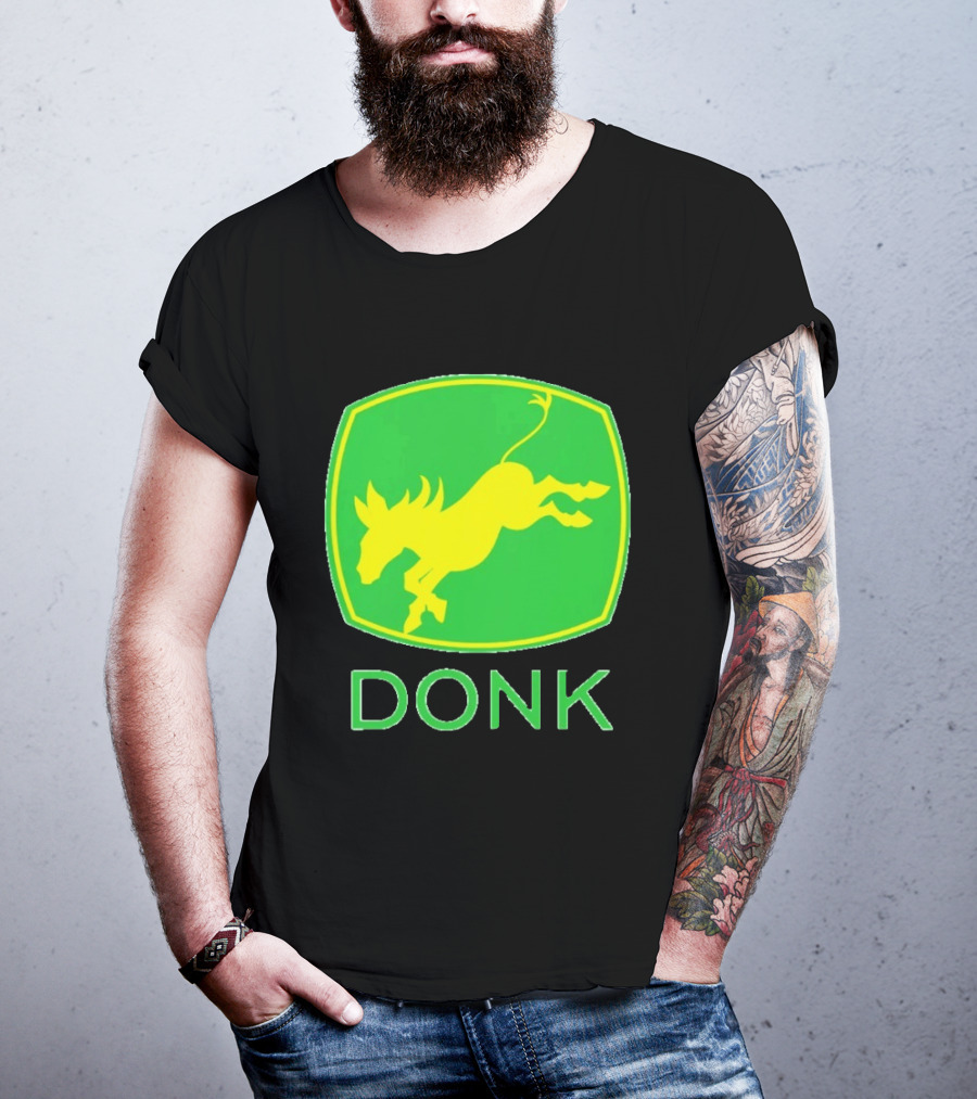 Donk Green And Yellow Farming Donkey T-Shirt