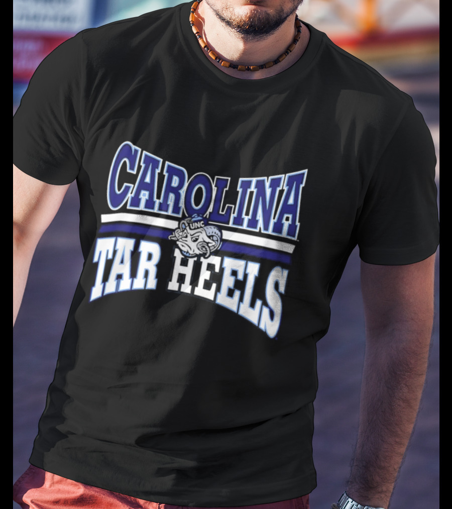Carolina Tar Heels Cartoon Ram Head NCAA Unc T-Shirt