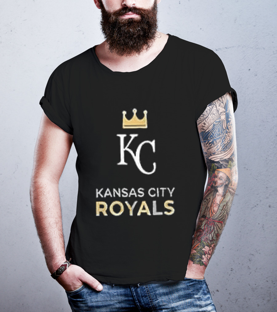 Kansas City Royals Skull Bat Crossed Baseball KC Crown T-Shirt