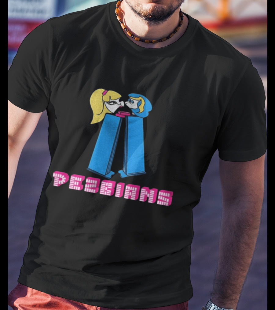 Pezbians The Powerpuff Girls Pez Dispenser Mashup T-Shirt
