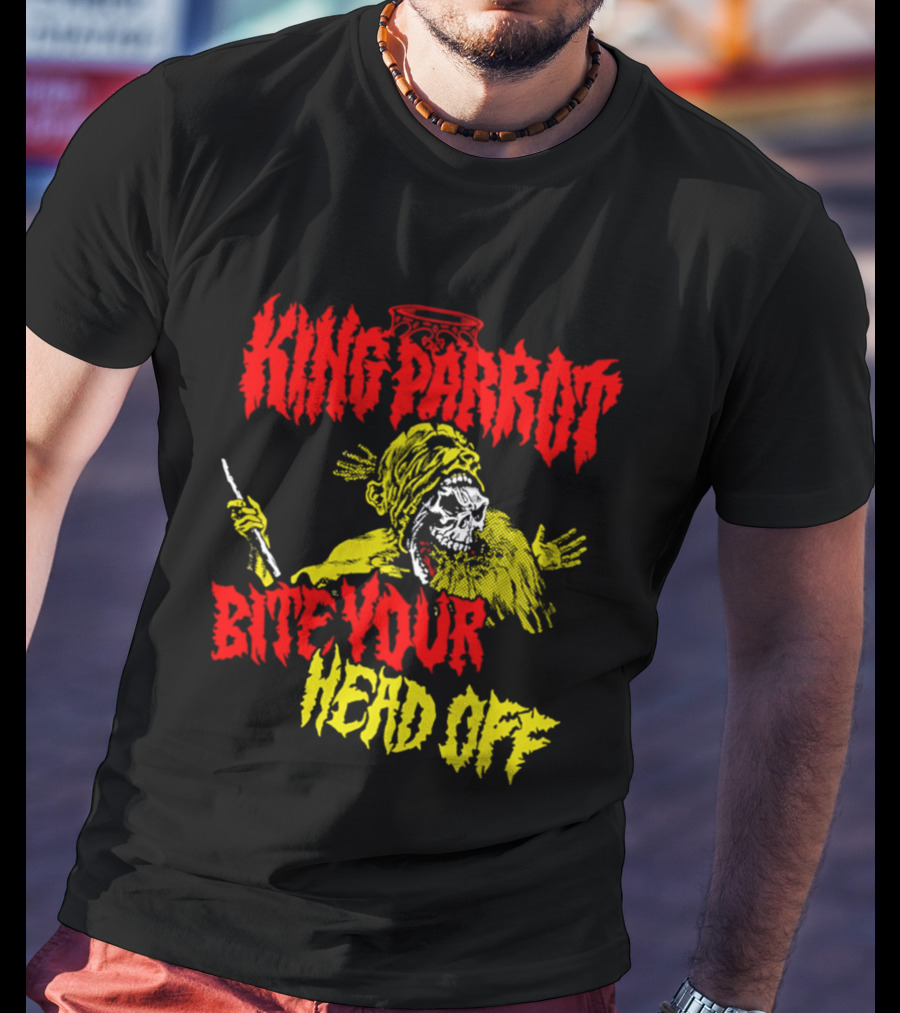 King Parrot Bite Your Head Off Skull And Creature T-Shirt