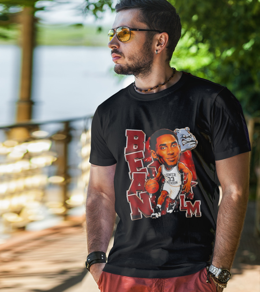 Kobe Bryant Lower Merion Aces Bean Spalding NBA Basketball LM Bulldog T-Shirt