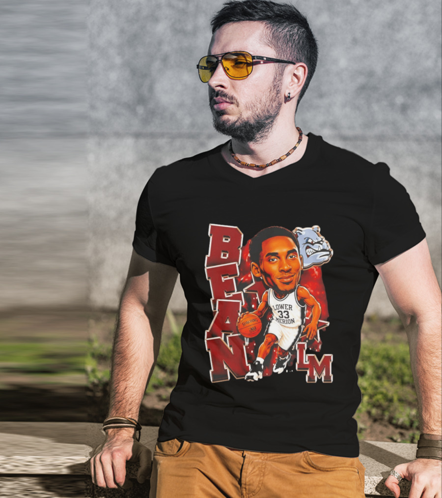 Kobe Bryant Lower Merion Aces Bean Spalding NBA Basketball LM Bulldog T-Shirt