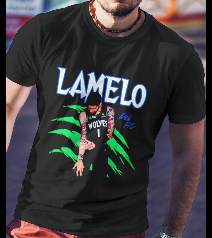 LaMelo Ball Wolves Number 1 Signature T-Shirt