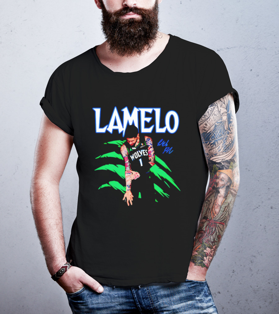 LaMelo Ball Wolves Number 1 Signature T-Shirt